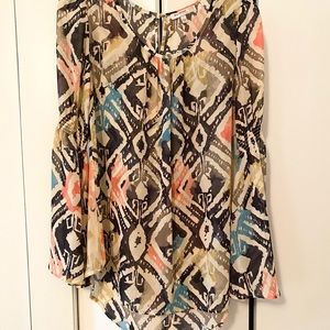 Colorful Patterned Blouse